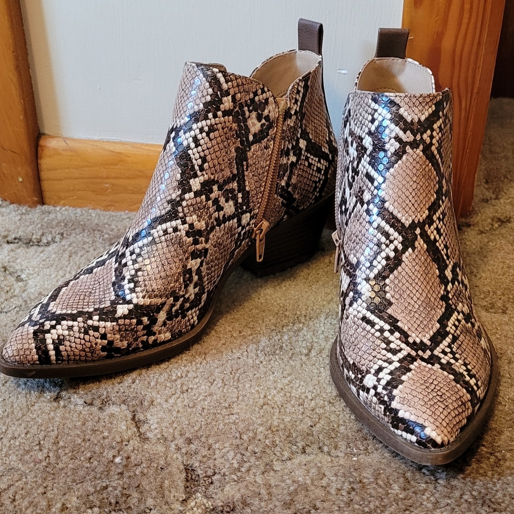 Snakeskin Ankle Boot